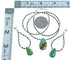 Sterling Silver Santo Domingo Turquoise Bead Necklace And Earrings Set BX116383